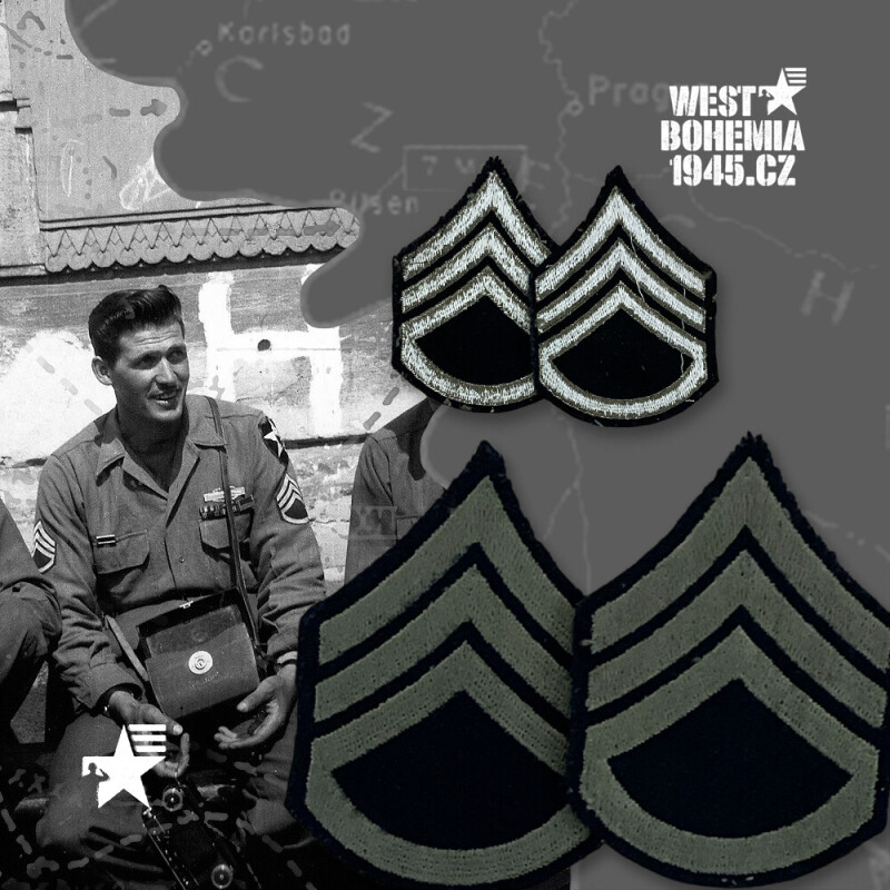 Originální rukávové hodnostní označení STAFF SERGEANT